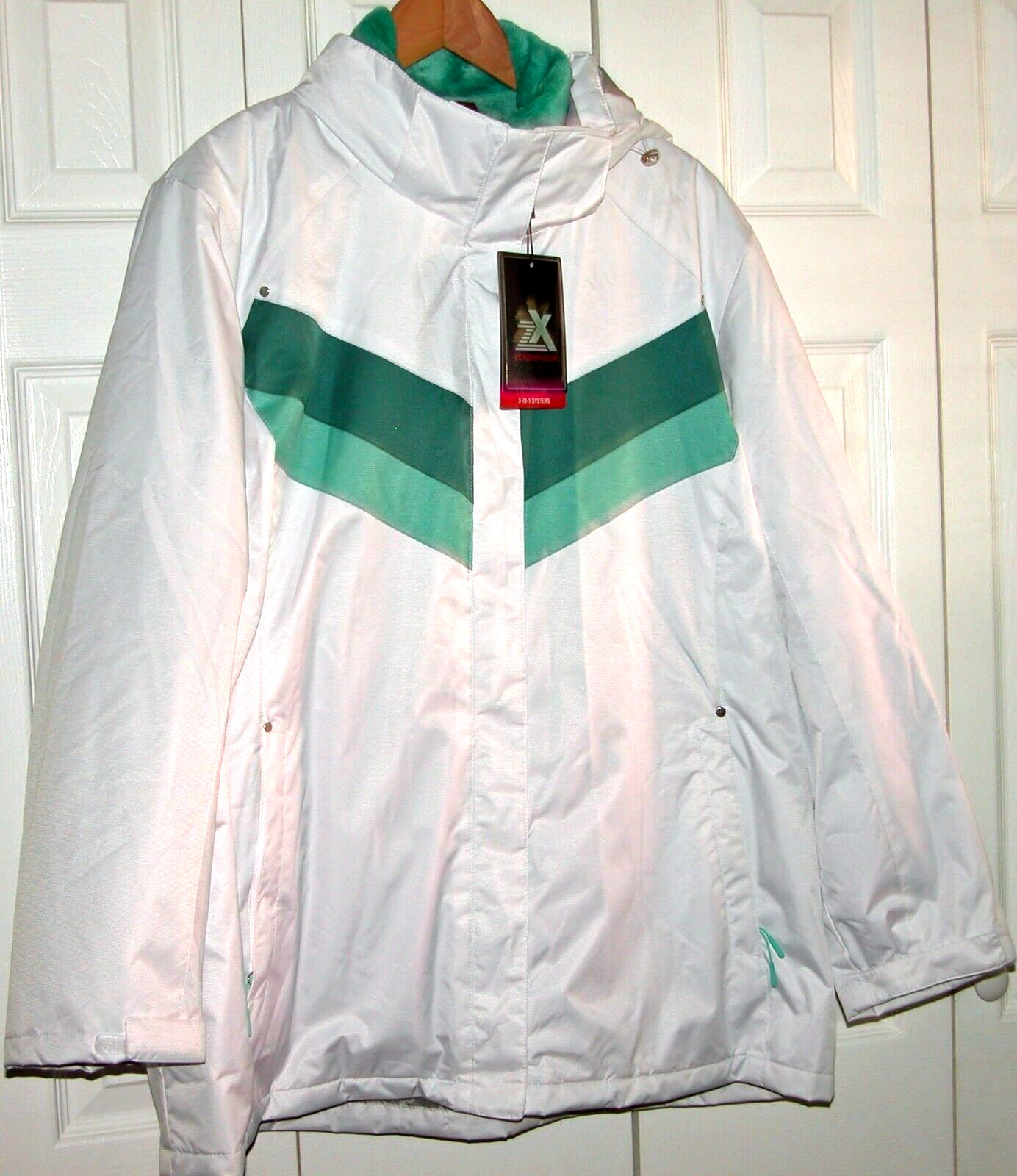 ZEROXPOSUR 3-IN-1 PHOENIX SYSTEM HOODED JACKET WHITE WOMEN'S 1X