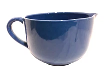 COCHE STONEWARE Blue Mixing/Batter Bowl with Spout & Handle Portugal