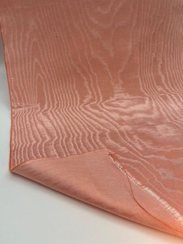 Tela Moire de seda salmón por 2 metros, estampado de marca de agua, opciones multicolores. - Imagen 16 de 22