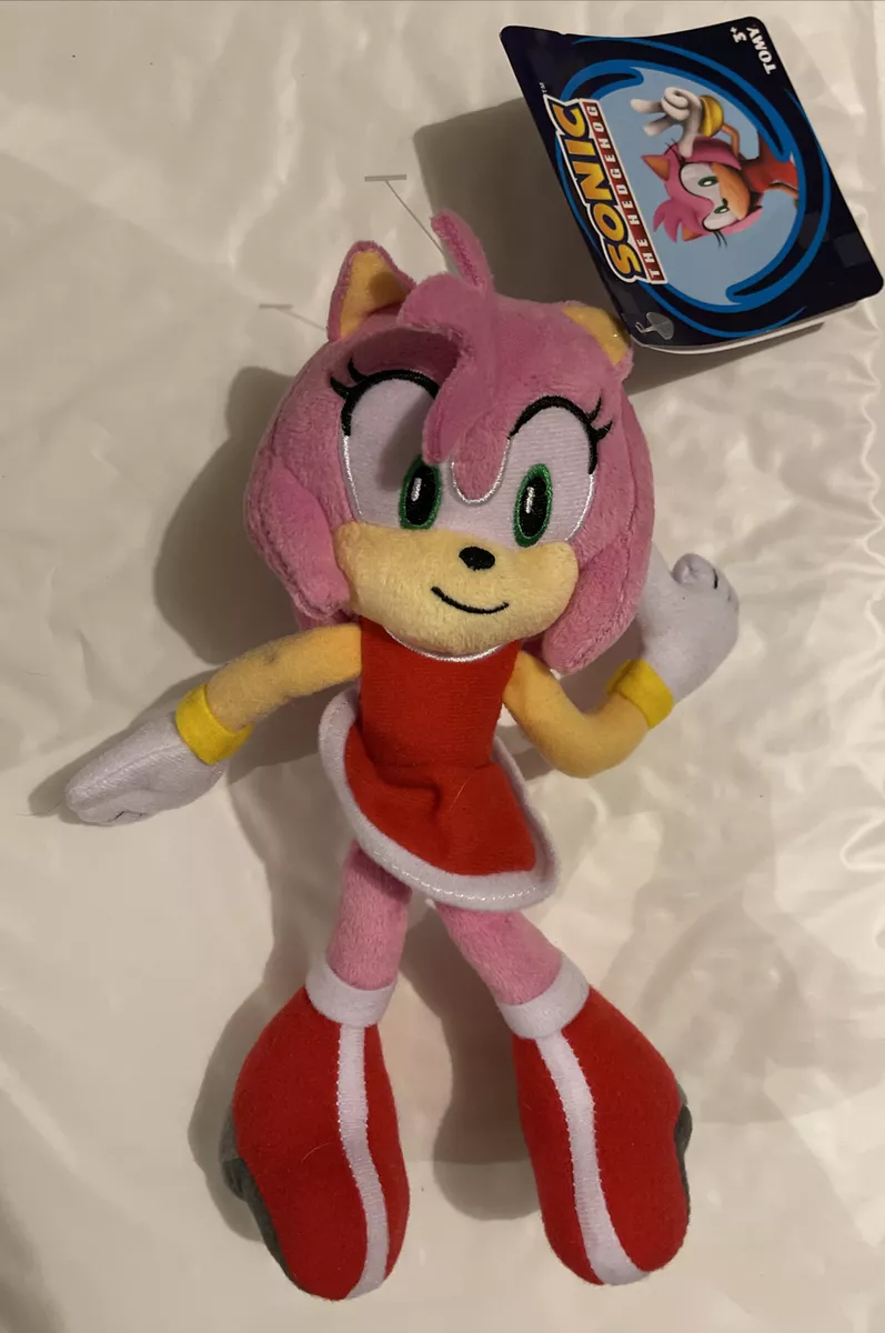 Small 8 TOMY Amy Rose Plush, A Sonic The Hedgehog Stuffed Toy Character,  ©SEGA