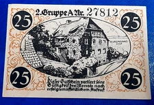 LÜBBECKE NOTGELD 25 PFENNIG 1920 EMERGENCY MONEY GERMANY BANKNOTE (32036)