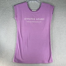Jennifer Adams T-Shirt Women's Large  Purple/Lilac Cap Sleeve Advertising NWOT