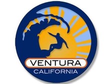 4" VENTURA BEACH CALIFORNIA SURFING SURF SUN STICKER DECAL MADE IN USA