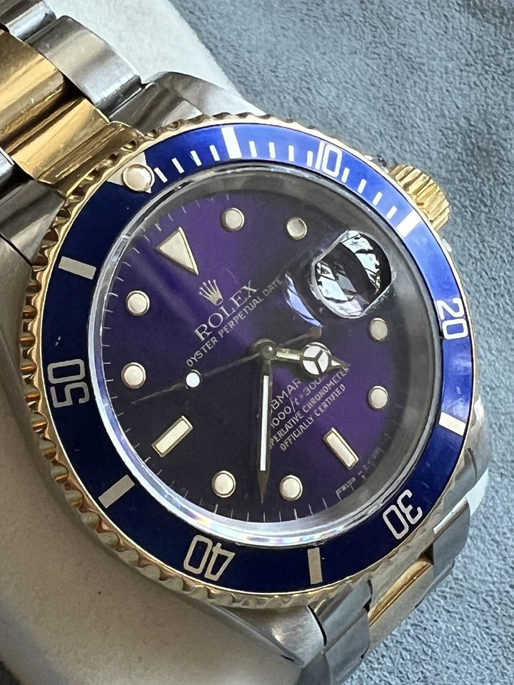 ROLEX SUBMARINER 16803 BLUESY устрицы 2-тон часы 18K золото/сталь группы - Изображение 4 из 4