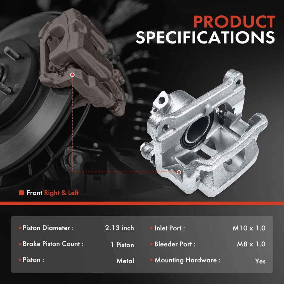 2x Pinza de freno de disco con soporte para Mazda MX-5 Miata MX-5 2006-2015 frontal Foto 2 de 4