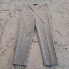 Talbots Heritage Dress Pants Womens Size 6 Gray Plaid Cuffed Lined 30x27
