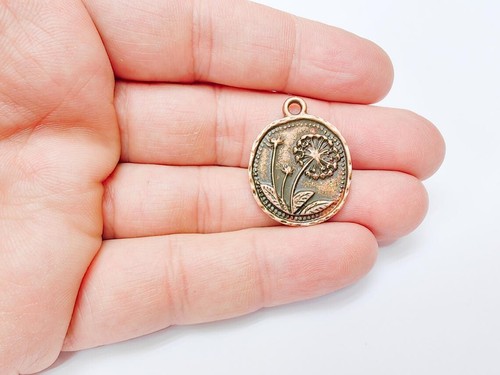 Dandelion Charms, Flower Pendant , Round Earring Charms 28x23mm G36996 - Picture 9 of 9