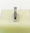 925 Sterling DS CZ Anniversary Ring Sz 7.75 — photo 3