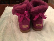 UGG Size 8 US Baily Bow Purple (Actual Color ...