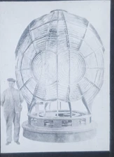 Lighthouse Lamp/Fresnel Lens, NO LABEL, Park Museum RI Magic Lantern Glass Slide