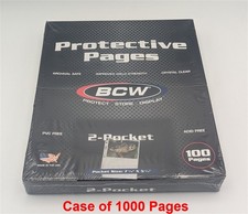 Case of 1000 BCW Pro 2-Pocket 5x7 Photo / Picture Album Pages binder sheets