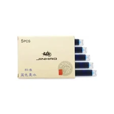 Pk/5 Jinhao Fountain Pen Ink Cartridges, Blue