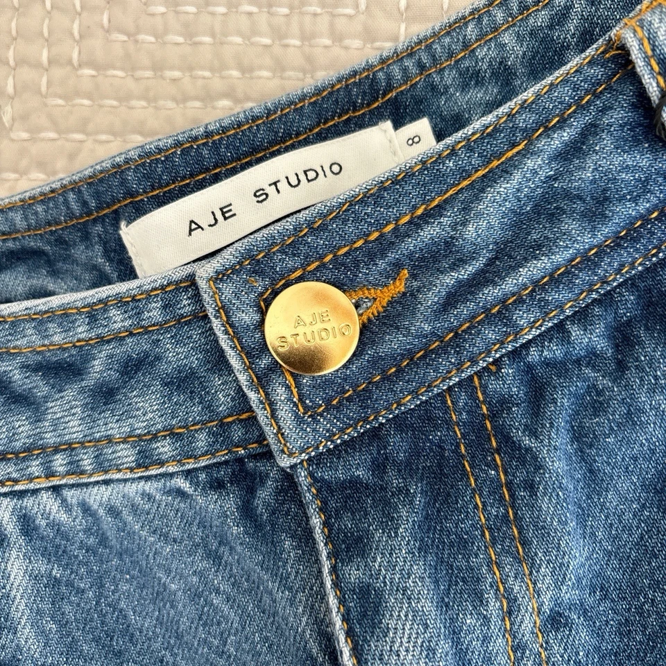 Preloved AJE Studio Flynn Longline Denim Shorts Excellent Condition BNWT Size 8 - image 3 of 4