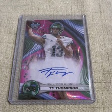 2024 Bowman's Best Univ Best of 2024 Ty Thompson Pink Lava RC Auto Tulane /100