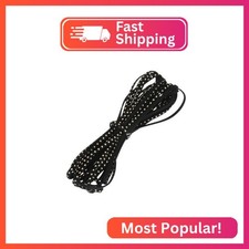 uxcell 10 Yards Faux Leather Suede Cord with Rivet, 5mm Studded Microfiber Leath
