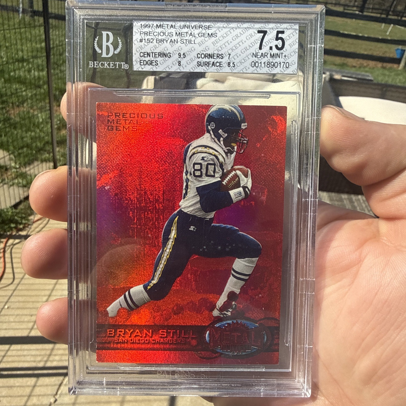 1997 FLEER METAL UNIVERSE BRYAN STILL PRECIOUS METALS GEMS PMG /150 BGS 7.5 #152