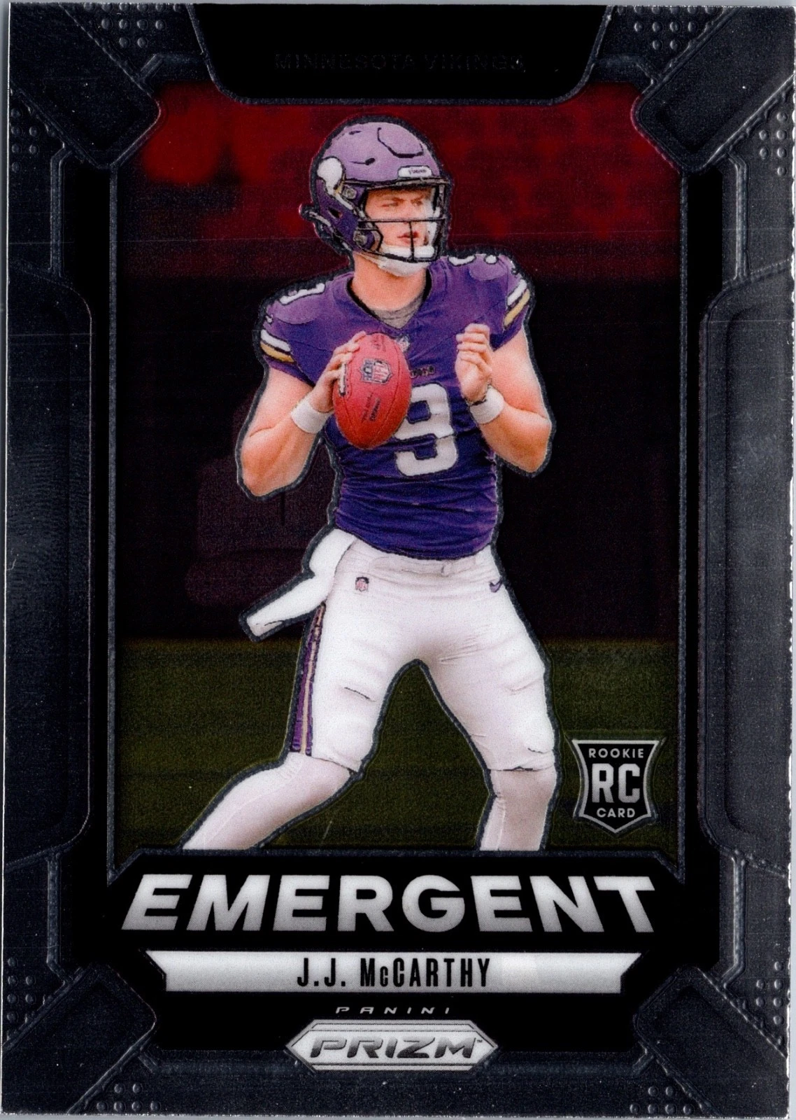 2024 Panini Prizm - Emergent J.J. McCarthy #19 Silver Prizm (RC) Bust