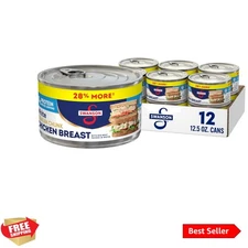 Swanson White  Chunk Canned Chicken Breast in Water, 12.5 OZ Can Case of 12