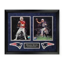 Drake Maye Patriots Unsigned Photograph Framed to 16x20
