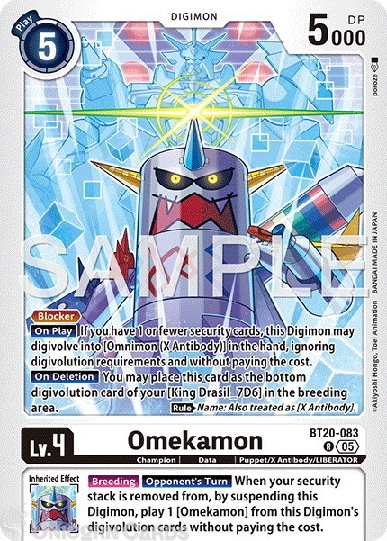 BT20-083 Omekamon : Rare Foil : AD01: Advanced Booster Digimon Generation