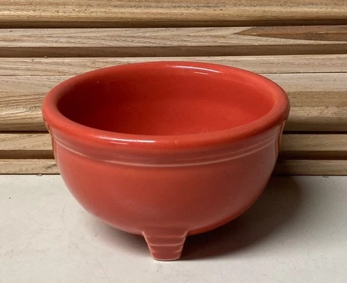 FIESTA Ware TRIPOD Dipping Candle Bowl PERSIMMON Retired Item 1998-2001