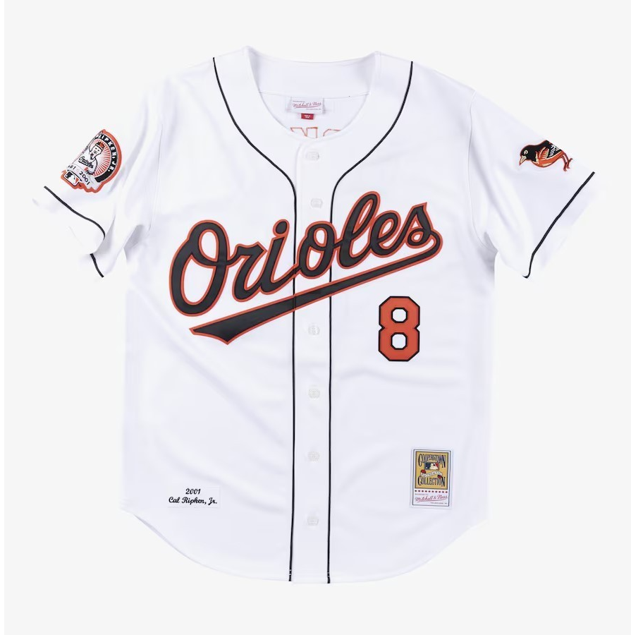 MLB Mitchell & Ness 2001 Baltimore Orioles #8 Baseball Jersey New