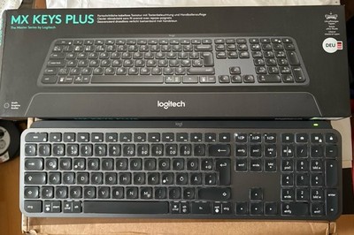 Logitech MX Keys Plus Wireless Tastatur mit Palmrest, QWERTZ, Deutsch - OVP