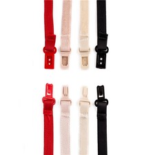 4Pcs Women Elastic Band Non-Slip Adjustable Bra Straps Belts Holders with Buckle