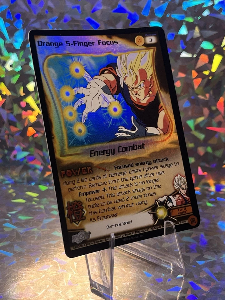 DBZ Dragon Ball Z FOIL Orange 5-Finger Focus Preview 3 CCG Limited Fusion Saga - Image 4 of 4