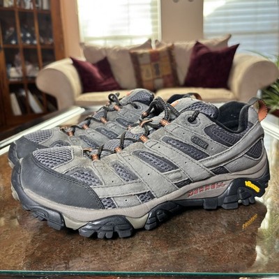Merrell Moab 2 Waterproof Hiking Shoes Mens Size 9.5 Brown Trail Outdoor Sneaker