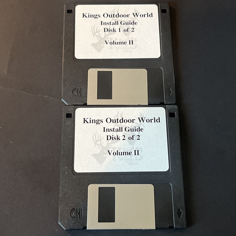 Vintage Kings Outdoor World Install Guide Floppy Disks
