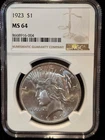 🔥 1923 Peace Silver Dollar NGC MS64 Rating 🔥