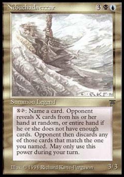 MTG English Nebuchadnezzar Light Play Normal Legends