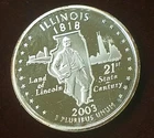 Illinois |  .999 1oz Silver Bar | Vintage Proof Silver Round Coin