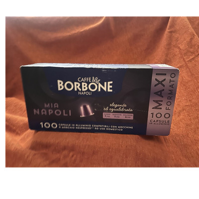 Caffe Borbone Mia Napoli Medium Dark Espresso Capsules for Nespresso, 100 Count