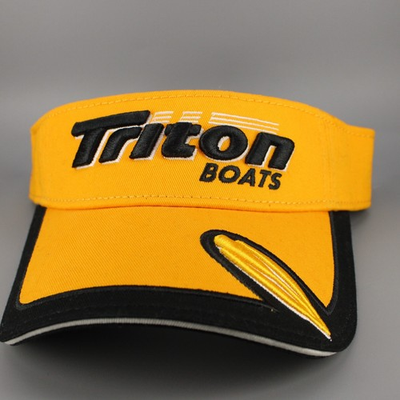 #ad Triton Boats Hat Cap Visor Yellow Black Fishing Tournament Gear Outdoor Adjustab $18.66