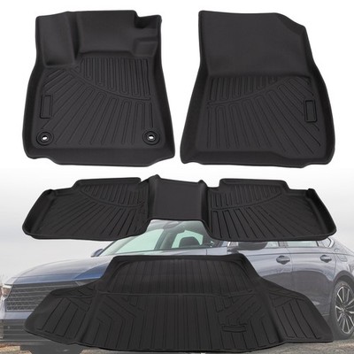 4PCS Waterproof Floor Mats + Cargo Liner Full Set for 2023-2024 Honda Accord 3D