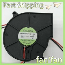 1X SUNON Fan PMB1275PNB1-AY DC12V 3.6W 7CM 7530 2 wire Turbo blower 