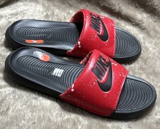 Nike Victori Red Printed Slides Sports Sandals Shoes CN9678-600 Mens Size 9,NEW