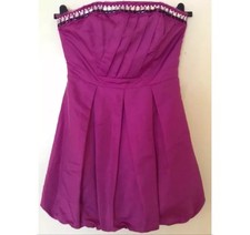 Be Beau @ Matalan Size 10 Magenta/Pink  Embellished Evening Cocktail  Dress