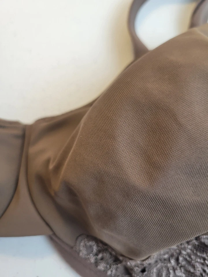 Olga Underwire Bra by Warner's Greenish Brown Gentle Lift Full Figure Size 38DD - Image 3 of 4