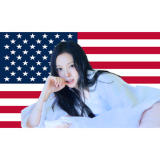 MEOVV NARIN American Flag Wall Tapestry Kpop Concert Flag Room Decor D05