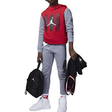 Jordan MJ MVP 2-Piece Set Boys 4 Red Gray Colorblock Fleece Activewear JZZ402