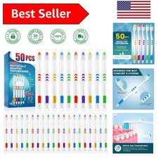 Individually Wrapped 50 PCS Soft Bristle Toothbrushes - Comfortable Hygienic