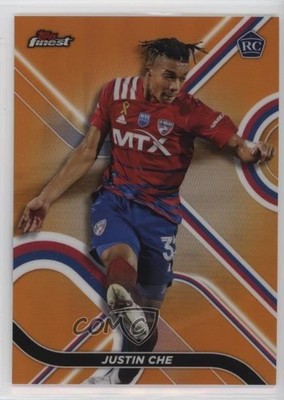 2022 Topps Finest MLS Orange Refractor 21/25 Justin Che #29 p6a