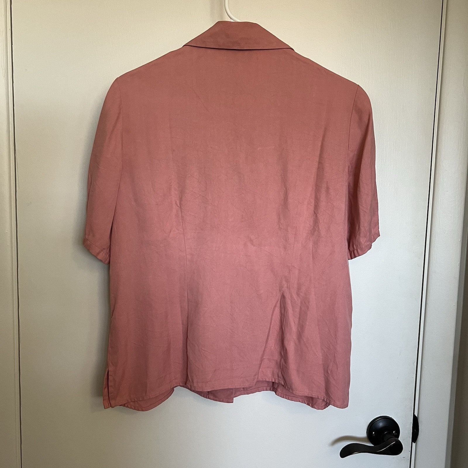 Pendleton 100% Silk Pink Button-Up Collared Blous… - image 8