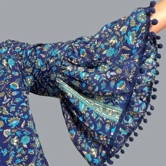 RAGA Anthropologie Kassie Pom Pom Romper Size Small - Изображение 3 из 4