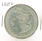 UNC. 1902 Morgan silver dollar