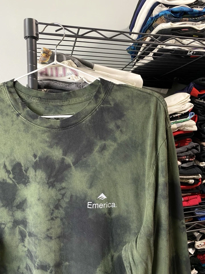 Emerica x Independent Black Long Sleeve T Shirt Green M Size - Image 3 of 4