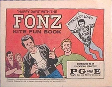 HAPPY DAYS KITE FUN BOOK 1978 PG&E PACIFIC GAS ELECTRIC GIVEAWAY PROMO FONZ NM